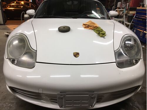 PORSCHE 986 ボクスター ヘッドライト磨き! | 輸入車の車検整備 PORSCHE 986 ボクスター ヘッドライト磨き! | 輸入車の車検整備
